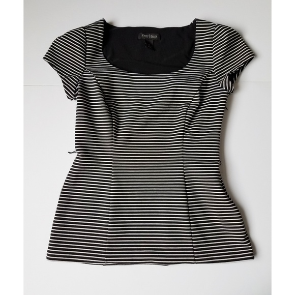White House Black Market Tops - WHBM white and black striped blouse
